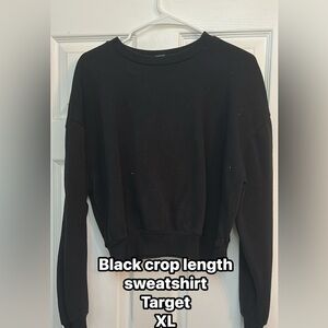 Wild Fable Black Cropped Sweatshirt
